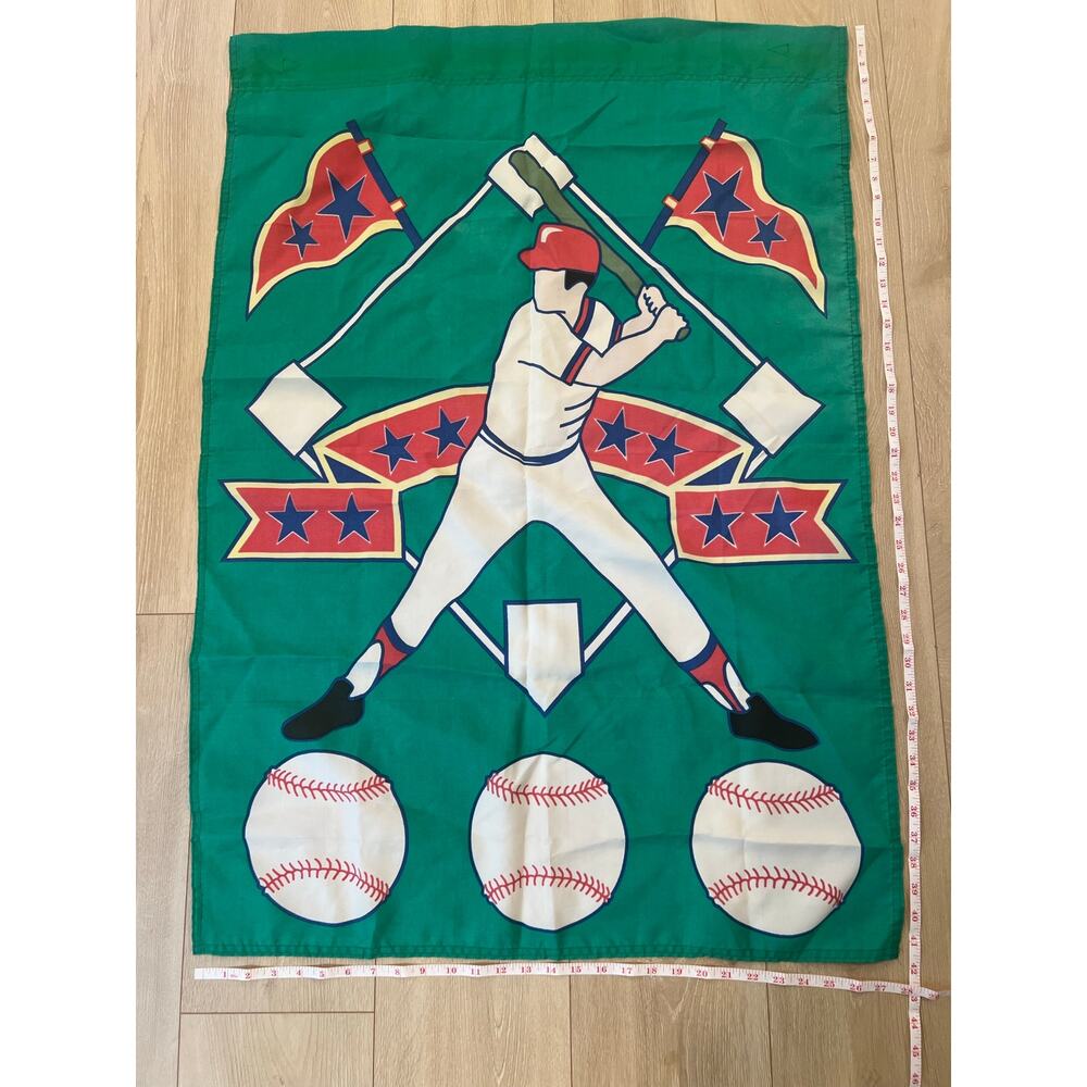 Vintage Outdoor Porch Flag Baseball Season JL